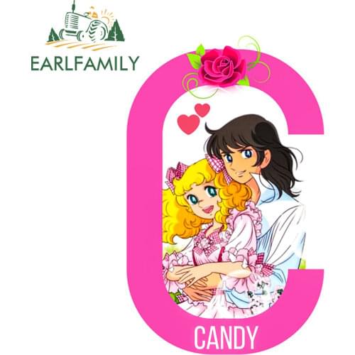 EARLFAMILY 13cm Truck Decal for Candy and Terry Anime Personality Car Sticker Waterproof Sunscreen Windshield Trunk Decoration