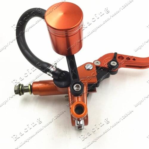 Hydraulic Brake Lever for KTM Dirt Bike Pit Bike With Mirror Mounts 5 gear Lever motorcycle motocross CNC Oil Cup Orange Colour