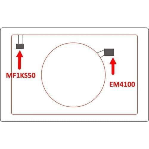 2-in-1 Dual Frequency Access Control Key Cards 10PCS RFID Tag 13.56MHZ 12.56KHZ Contactless Cards Composite Keychain IC ID Card