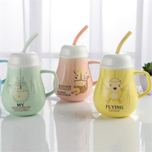 Coffee Mugs And Cups Cute Creative Office Milk Coffee Tumbler hand-Colored Breakfast Mug Beer Cups