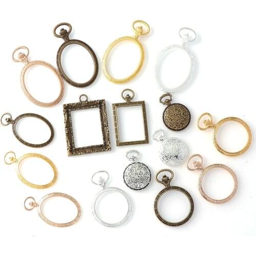 Metal Simple Diy Crystal Epoxy Frame Uv Resin Charm Mold Pendant Jewelry Making Accessories