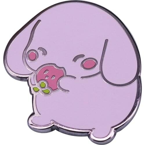 Kawaii Strawberry Dog Brooch Super Cute Pin On Your Bag Shirt Or Anywhere