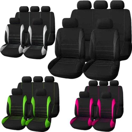 Aimaao 2/4/9 Pcs New Style Sailboat Embroidery Pattern Fashion Style Full Set Of Car Interior Accessories Car Seatsotector