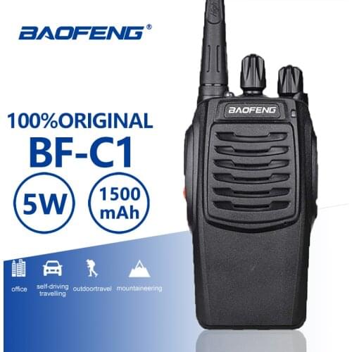Baofeng BF-C1 5W Walkie Talkie 16CH Two-Way Radio UHF Portable Ham Radio Flashlight PMR Transceiver Upgraded BF-888S Walky Talky