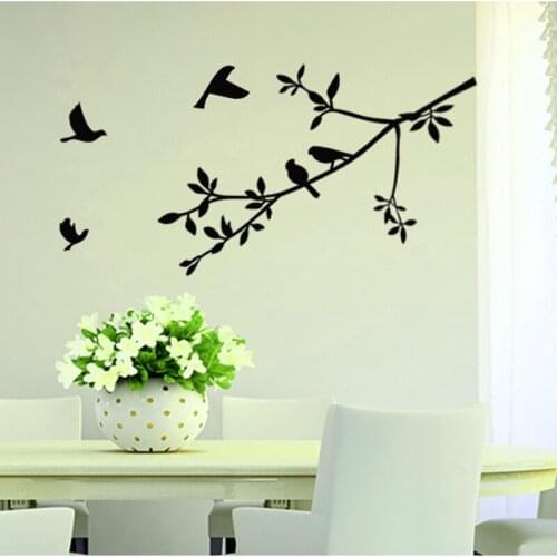 Simple Style Birds and branches Wall Sticker Home bedroom living room Background decoration Mural art Decals Cute bird stickers