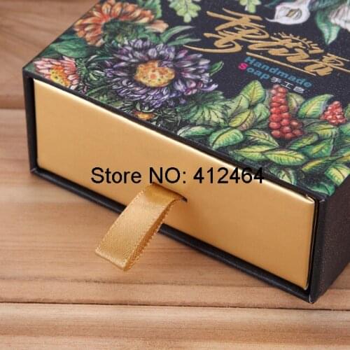 Luxury custom logo hot stamping packaging drawer gift boxes,packaging for earings drawer box ---PX11403