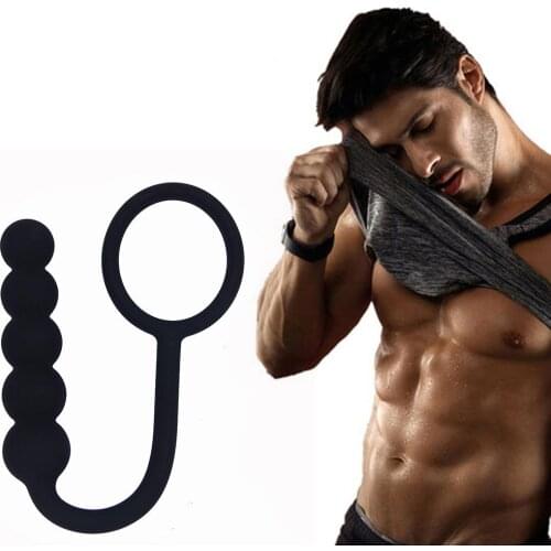 Silicone Prostate Massager Cock Anal Insert Ring Bead Butt Plug Men Women Adult Sex Toys for man great sex stimulation pleasure
