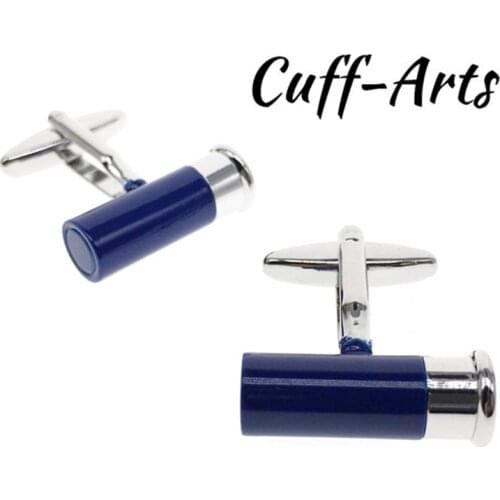 Blue Cartridge Cufflinks With Gift for Men 2018 Shooting Bullet Present by Cuffarts C10014