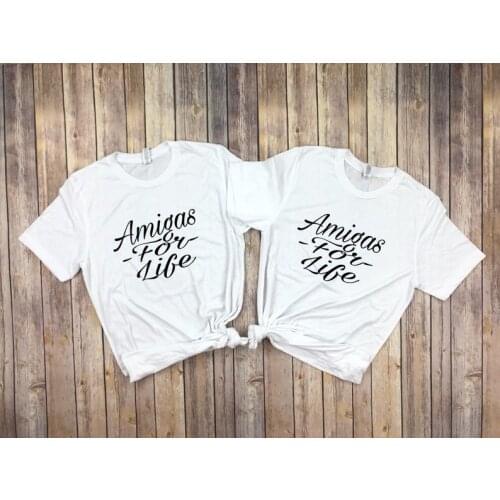 Skuggnas New Arrival Amigas For Life Bestie Shirts Mexico Vacation Trip Cruise Matching Friends Shirts Matching Family Shirts