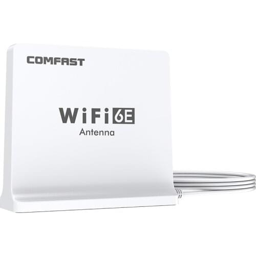 Comfast High Gain Extended 5dBi Tri band Antenna 1.5M Extension base SMA Connector for 802.11AX Wifi 6E Router/Network Card