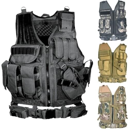 USMC Airsoft Military Tactical Vest Molle Combat Assault Plate Carrier Tactical Vest 7 Colors CS Outdoor Clothing Hunting Vest 8