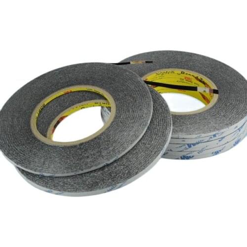 1 Roll 1-20mm x 50M 3M Black Double Sided Adhesive Tape for Touch Screen /Display /Housing /Case /Cable Sticky
