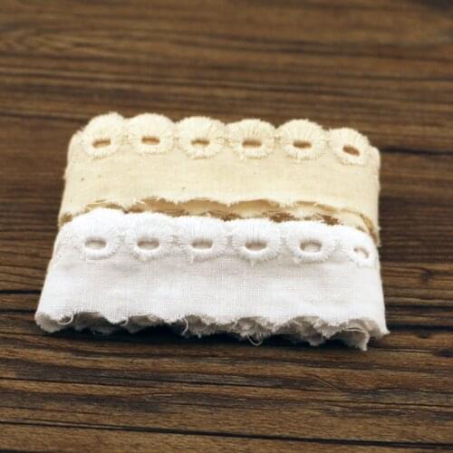 1 yards high quality pure cotton lace sewing household clothing accessories DIY material wedding decoration