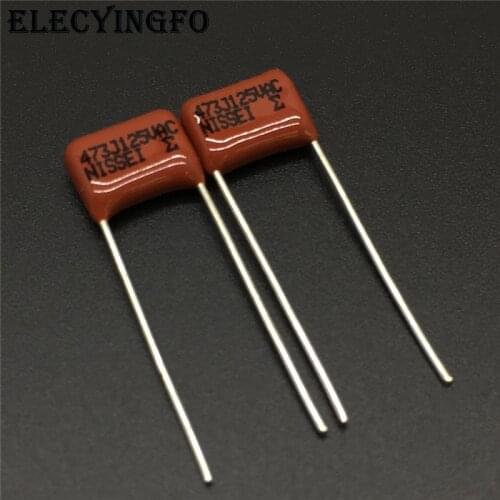 10Pcs/100Pcs Japan NISSEI CBB capacitor MMD 125V 473 J 5% 0.047uF 47nF Pitch=7.5mm Metallized polyester film capacitor