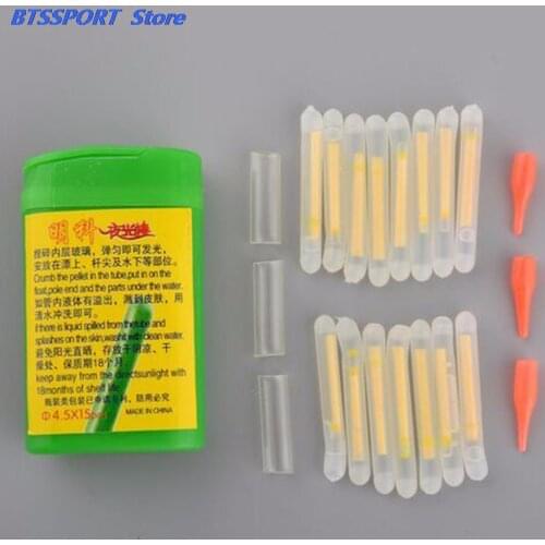 15/20pcs Hot Sale Useful Fishing Fluorescent Lightstick Light Night Float Rod Lights Dark Glow Stick Size S/L