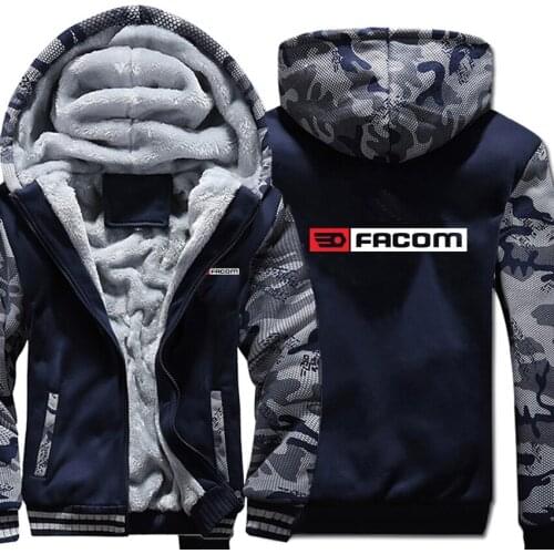 2021 Facom Hoodies Camouflage sleeve Jacket Hoody Zipper Winter Fleece Facom Professionnels Tools Sweatshirt