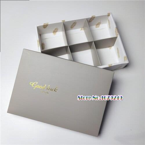 22.5x15x5cm Bronzing Feather Cake Box Dessert Macarons Mooncake Boxes Pastry Packaging Boxes 100pcs/lot