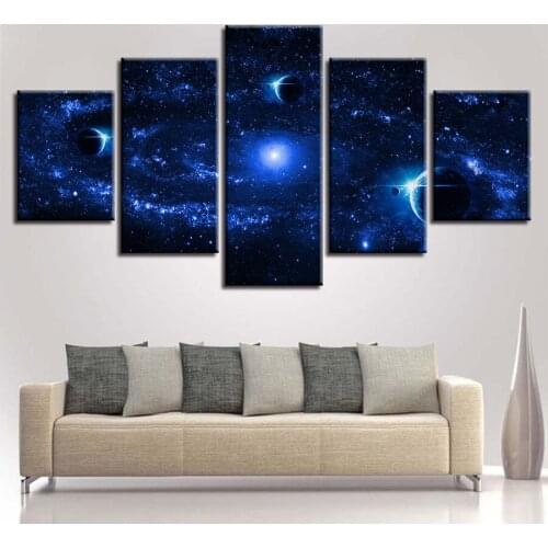 Diamond Embroidery planet Diamond Painting Cross Stitch Full rhinestone Diamond Mosaic 5 Panel Beautiful Cosmos Star Landscape
