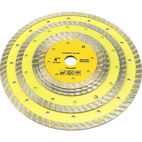 1Pc 4~9" Diamond Saw Blade Cutting Disc Wheel，Turbo Segmented Cutting Blade,Wet/Dry Cutting Disc for Marble,Granite,Stone