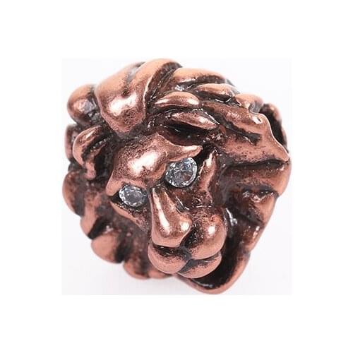 American original retro copper personality lion head fashion men and women bracelet small accessories DIY birthday gift accessor