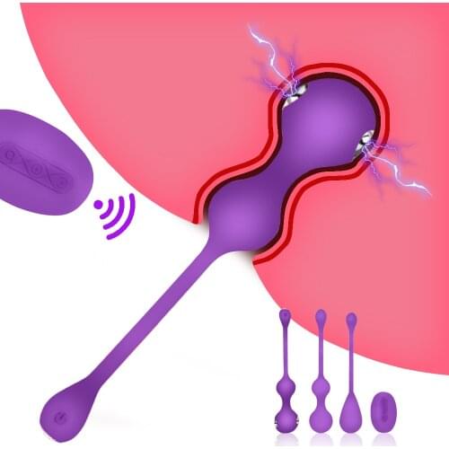 Wireless Remote Kegel Balls Vagina Tighten Exercise Machine Electric Shock Eggs Vibrator Smart Geisha Ball Sex Toys For Women