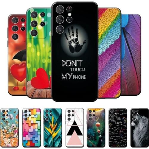 Case For Samsung Galaxy S21 Ultra Back Cover For Samsung S21 Ultra Soft Silicone Fashion TPU Bumper Samsung S21 Ultra Etui Bags