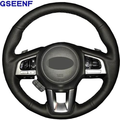 Car Steering Wheel Cover For Subaru Legacy XV 2015-2017 Outback 2014-2017 Forester 2015-2018 Black DIY Artificial Leather