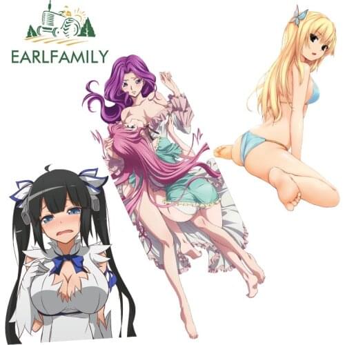 EARLFAMILY 13cm x 5.3cm Anime JDM Code Geass Cornelia li Britannia Euphemia li Britannia Vinyl Car Decal Window Wiper Decal