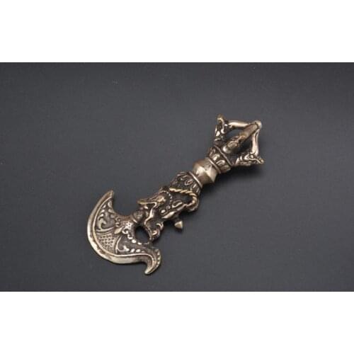 Antiques Collection Old Tibet silver Exorcism Statue/ Sculpture, Handicrafts,best adornment,free shipping