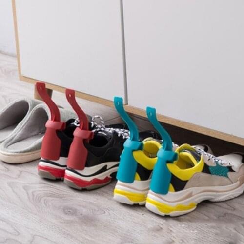 Lazy Shoe Horn Portable Plastic Shoe Lifter Clip Handheld Shoe Lifting for Men Women Kids Easy on & off PR Sale