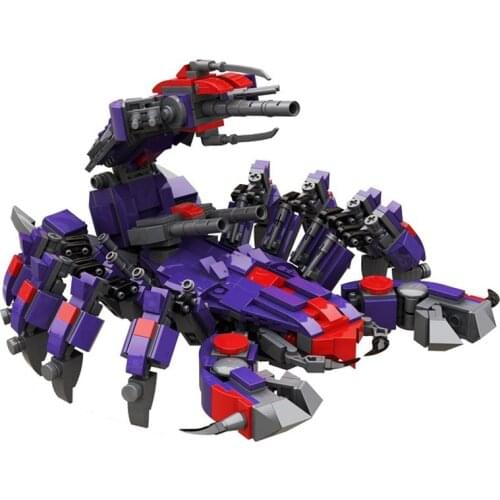 Simulation Purple Scorpion Building Blocks Robots Figure Model Toys Action Figure One Piece Figure Dolls Toys For Children