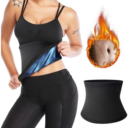 Polymer Body Shaper Sauna Sweat Waist Trainer Women Slimming Sheath Belly Shapers Modeling Belt Weight Loss Corset Top Shapewear