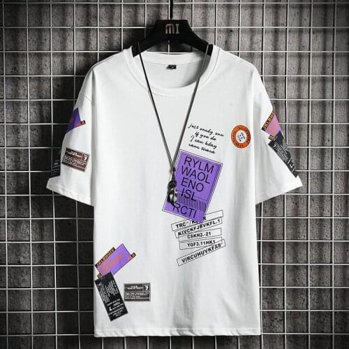 Mens 2021 New High Quality Popular Sleeve Cotton T-shirt Short Fashion Casual Hip Hop Brand Breathable Summer Short Sleeve