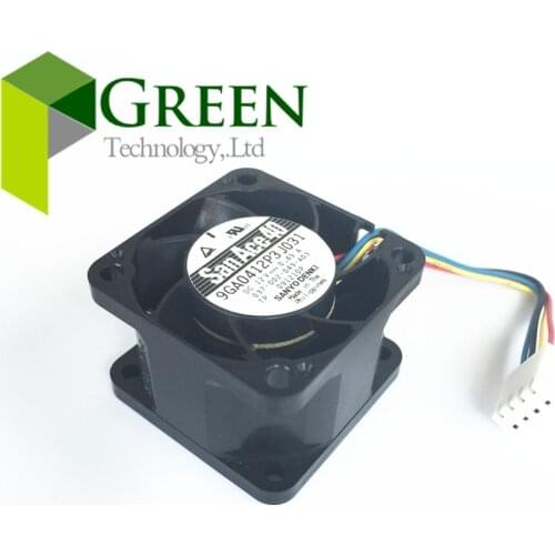 NEW Original Sanyo San Ace 40 40*40*28MM 4028 40MM Server Fan case Big power Cooling fan 9GA0412P3J031 12V 0.49A with 4pin