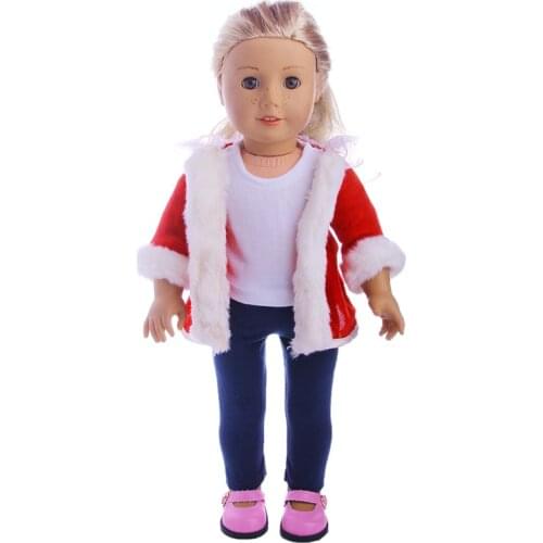 Christmas Small Jacket Three Sets For 18 Inch American&43Cm Baby New Born Doll Our Generation , For Baby Birthday Festival Gift