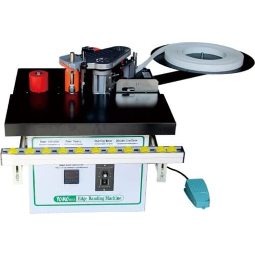 Manual edge banding Machine straight & curve Automatic strip break double side glue speed controlc wood mini edge bander 1000ML