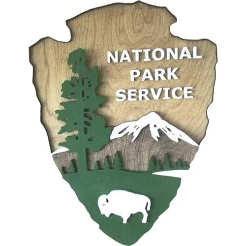 Service Sign Wooden Sign Decoration Pointed Wooden Sign Home Decoration National Park Service Print Decoration Garden Decoration