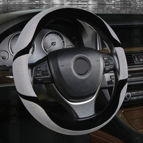 Car-styling Steering Wheel Cover Plush 37-38CM Cars Wheel Covers Anti Slip Universal Auto Accessories