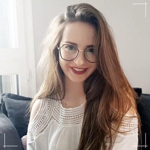 Women Cat Ear Glasses Frame Retro Polygonal Personalized Optical Spectacles Frame High Quality Myopia Eyewear Frame JDA3211