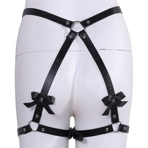 Harness For Women Garter Belt Lingerie Belts Stockings Body Buttocks Bondage Leather Leg Harness Belts Bdam Suspender Sexy