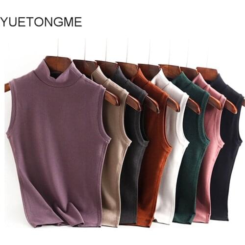 Women Sweater Vest Autumn winter 2020 Korean Style Vintage Sleeveless Pullover Knitted Woman Sweaters Top BT162A
