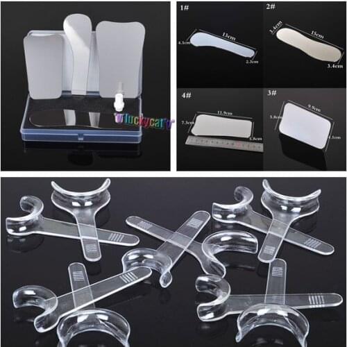 1set/4pcs Intraoral Dental Clinic photography Mirror+ 10pcs Retractor Cheek Lip Mouth Opener For Dental surgery