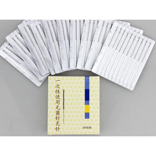 100pcs Multi Sizes Acupuncture Needle Disposable Sterile Chinese Acupuncture Needles Therapy Face beauty body massager health