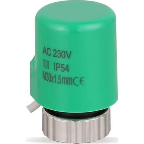 24V 230V NO NC electric thermal actuator valve head for thermostat manifold underfloor heating radiator normally opened closed
