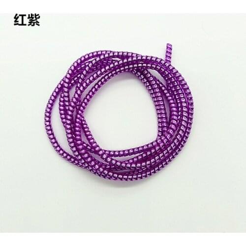3Pcs/lot Plating Sequins 1.4M TPU spiral USB Charging cable cord protector cable winder for iphone 8 7 6 5 Earphone Protection