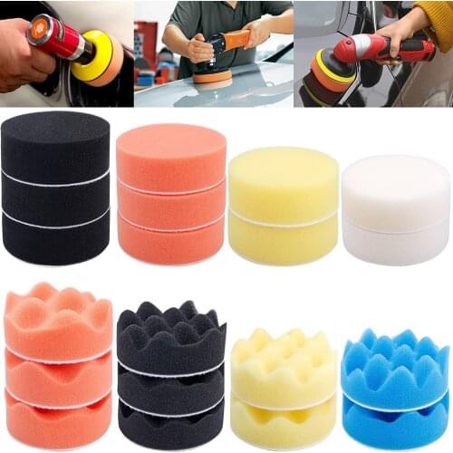 31 Pcs 3 inch Buffing Polishing Pads for Drill Adapter Car Auto Polisher Waxing Buffing Polishing Sponge Pads Adapter Kit