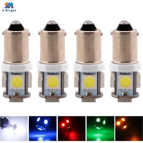 4PCS BA9S LED Bulbs T4W T11 Dome Map Lights 12V DC For Car Vehicle BA9 1895 1891 64111 Interior Lamps 5050 5SMD White Side Lamps