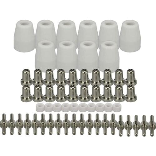 60Pcs Plasma Cutter Tip Electrodes & Nozzles Kit Consumable Accessories for LG-40 PT-31 Plasma Cutter Welding Tools