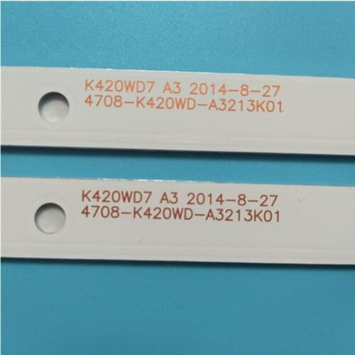 100% New 8pcs/Kit LED strips for PHI LIPS 43 TV 43PFT4001 05 43PFT6100S 67 K430WD9 4708 K420WD A3213K01 K420WD7 A3 2014 8 27