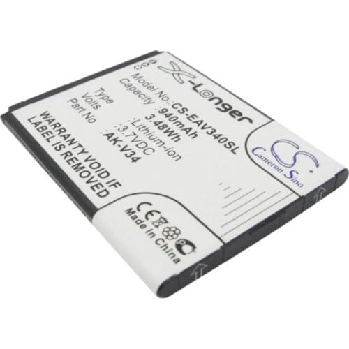Cameron Sino 940mah battery for EMPORIA Glam V34 V34_001 AK-V34 AK-V34 (V1.0) Mobile, SmartPhone Battery